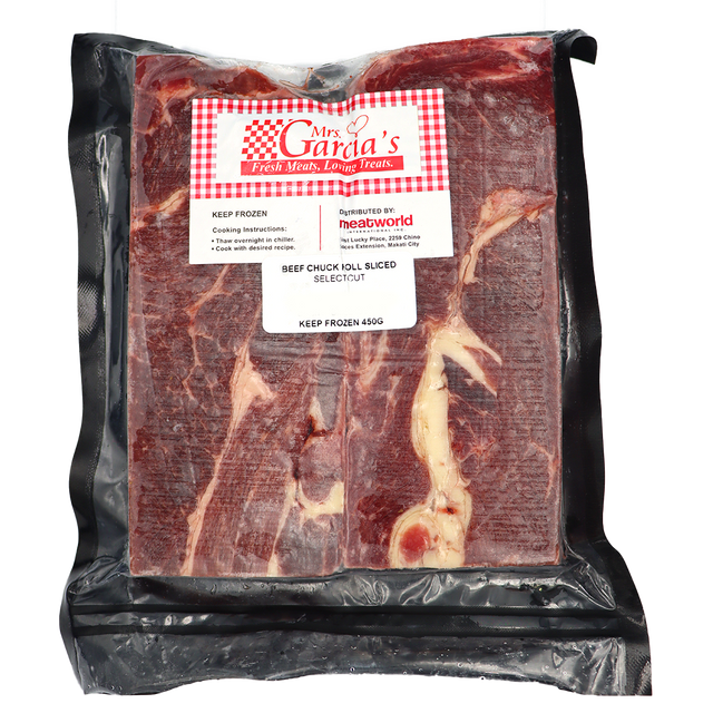 Mrs. Garcia's Beef Chuck Roll (Sliced) - 450g – Mrs. Garcia's Meats Manila